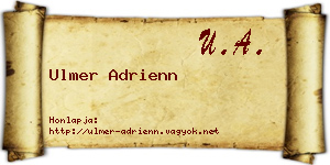 Ulmer Adrienn névjegykártya